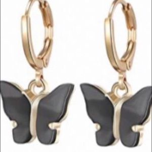Black Brandy Melville Butterfly Earrings